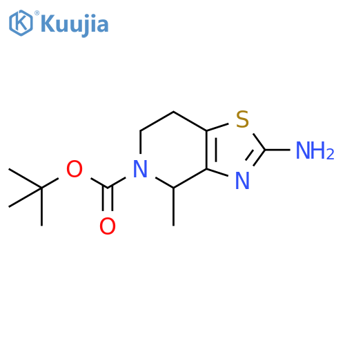 tert-butyl 2-amino-4-methyl-6,7-dihydro-4H-thiazolo[4,5-c]pyridine-5-carboxylate structure