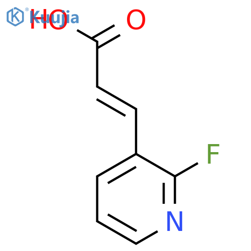 (2E)-3-(2-fluoropyridin-3-yl)prop-2-enoic acid structure