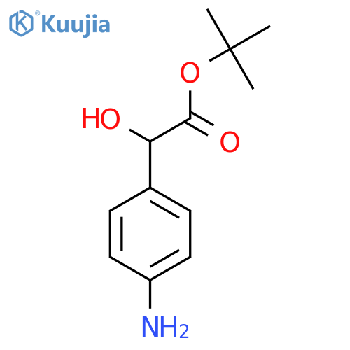 Tert-butyl 2-(4-aminophenyl)-2-hydroxyacetate structure