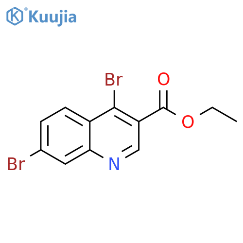 3-Quinolinecarboxylic acid, 4,7-dibromo-, ethyl ester structure