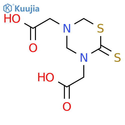 2-[5-(carboxymethyl)-6-sulfanylidene-1,3,5-thiadiazinan-3-yl]acetic Acid structure