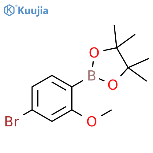 1,3,2-Dioxaborolane, 2-(4-bromo-2-methoxyphenyl)-4,4,5,5-tetramethyl- structure