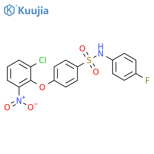 Benzenesulfonamide, 4-(2-chloro-6-nitrophenoxy)-N-(4-fluorophenyl)- structure