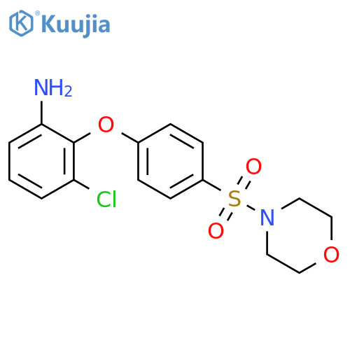 Morpholine, 4-[[4-(2-amino-6-chlorophenoxy)phenyl]sulfonyl]- structure