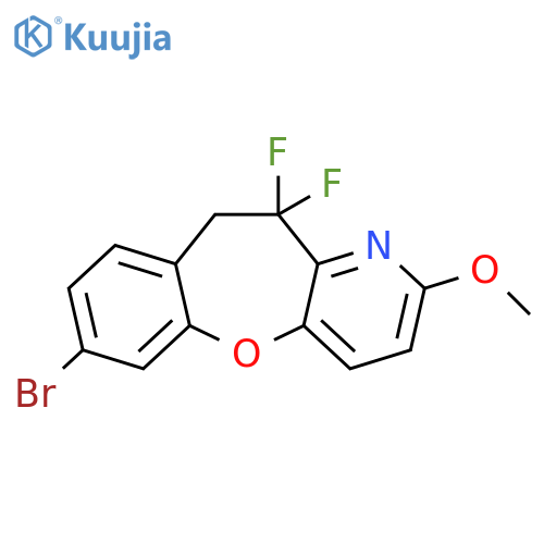 9-bromo-5,5-difluoro-3-methoxy-6H-[1]benzoxepino[3,2-b]pyridine structure