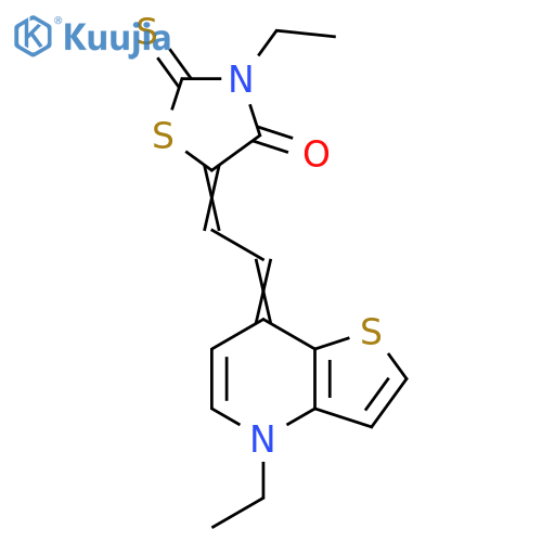 4-Thiazolidinone,3-ethyl-5-[2-(4-ethylthieno[3,2-b]pyridin-7(4H)-ylidene)ethylidene]-2-thioxo- structure