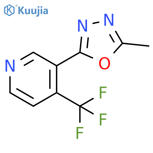 Pyridine, 3-(5-methyl-1,3,4-oxadiazol-2-yl)-4-(trifluoromethyl)- structure