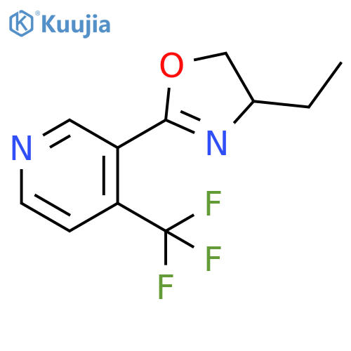 Pyridine, 3-(4-ethyl-4,5-dihydro-2-oxazolyl)-4-(trifluoromethyl)- structure