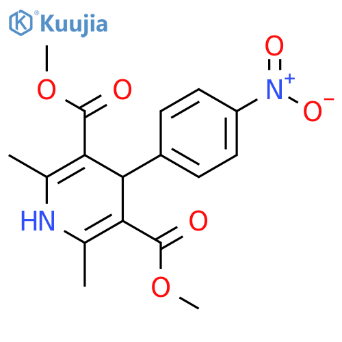 1,4-Dihydro-2,6-dimethyl-4-(4-nitrophenyl)-3,5-pyridinedicarboxylic Acid Dimethyl Ester structure