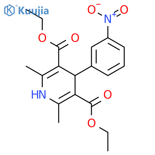 1,4-Dihydro-2,6-dimethyl-4-(3-nitrophenyl)-3,5-pyridinedicarboxylic Acid Diethyl Ester structure