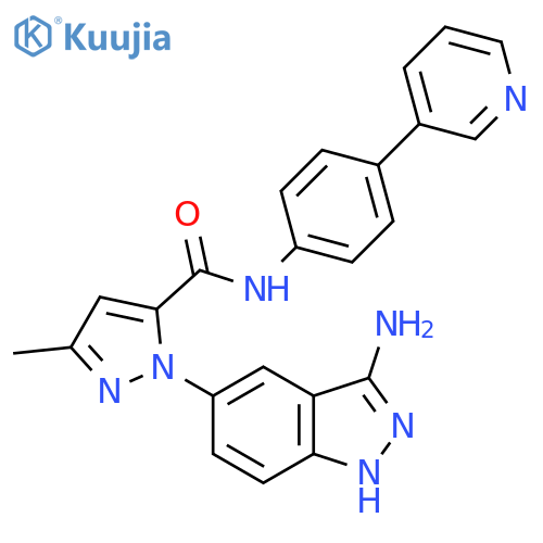 1H-Pyrazole-5-carboxamide,1-(3-amino-1H-indazol-5-yl)-3-methyl-N-[4-(3-pyridinyl)phenyl]- structure