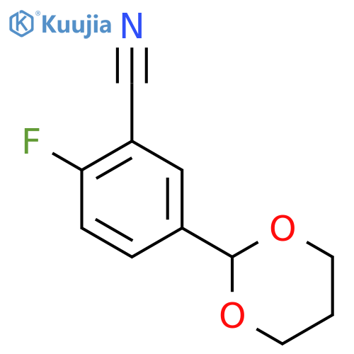 5-(1,3-Dioxan-2-yl)-2-fluorobenzonitrile structure
