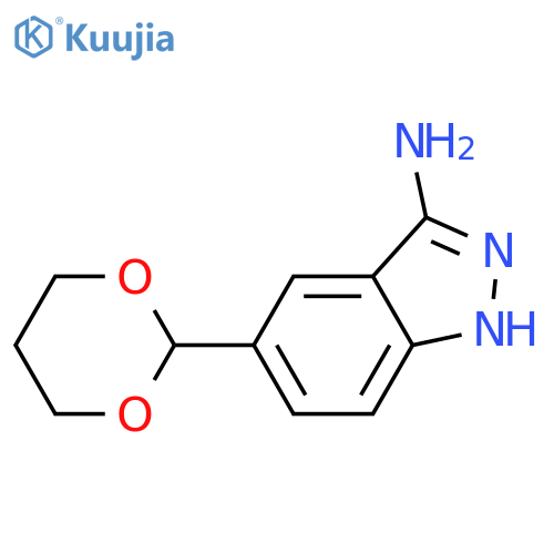 5-(1,3-Dioxan-2-yl)-1H-indazol-3-amine structure