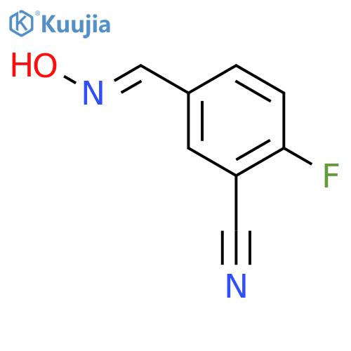 Benzonitrile, 2-fluoro-5-[(hydroxyimino)methyl]- structure