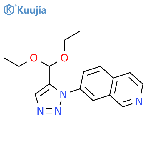 Isoquinoline, 7-[5-(diethoxymethyl)-1H-1,2,3-triazol-1-yl]- structure