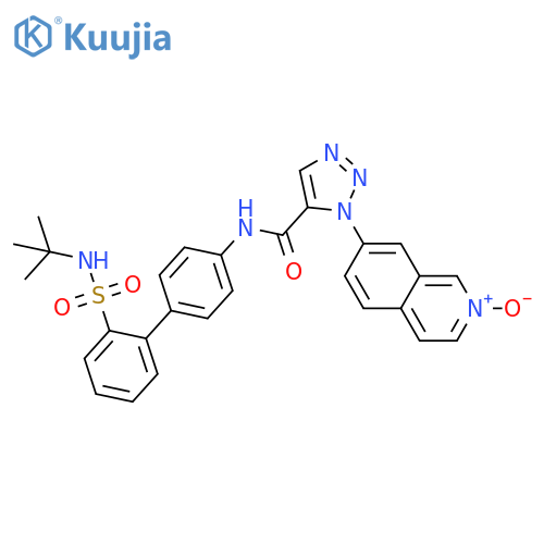 1H-1,2,3-Triazole-5-carboxamide,N-[2'-[[(1,1-dimethylethyl)amino]sulfonyl][1,1'-biphenyl]-4-yl]-1-(2-oxido-7-isoquinolinyl)- structure