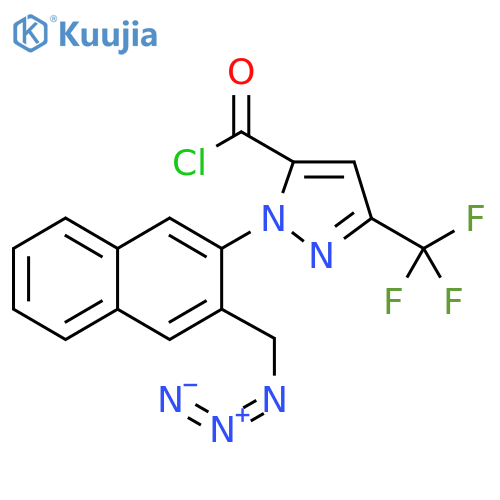 1H-Pyrazole-5-carbonyl chloride,1-[3-(azidomethyl)-2-naphthalenyl]-3-(trifluoromethyl)- structure