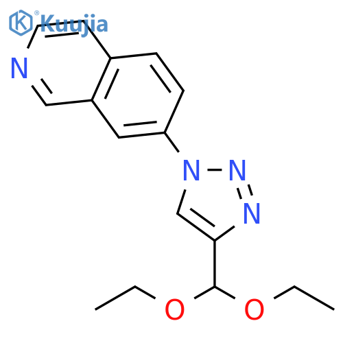 Isoquinoline, 7-[4-(diethoxymethyl)-1H-1,2,3-triazol-1-yl]- structure