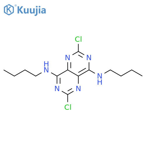 Pyrimido[5,4-d]pyrimidine-4,8-diamine, N,N'-dibutyl-2,6-dichloro- structure