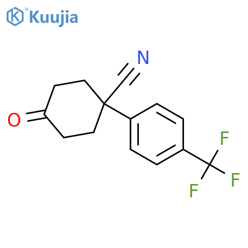 4-oxo-1-(4-(trifluoroMethyl)phenyl)cyclohexanecarbonitrile structure