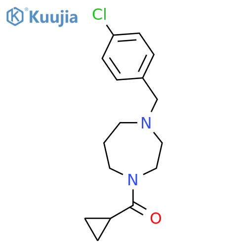1-[(4-Chlorophenyl)methyl]-4-cyclopropanecarbonyl-1,4-diazepane structure