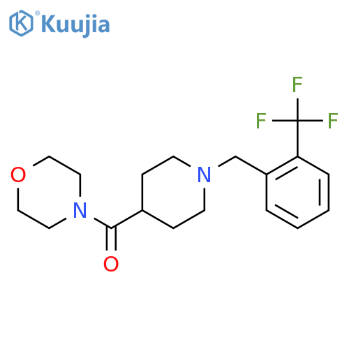 4-(1-{[2-(Trifluoromethyl)phenyl]methyl}piperidine-4-carbonyl)morpholine structure