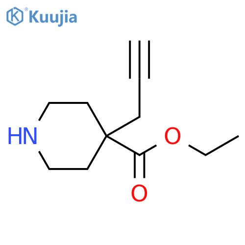 ethyl 4-(prop-2-yn-1-yl)piperidine-4-carboxylate structure