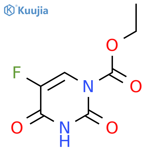 Ethyl 5-fluoro-2,4-dioxo-3,4-dihydropyrimidine-1(2H)-carboxylate structure