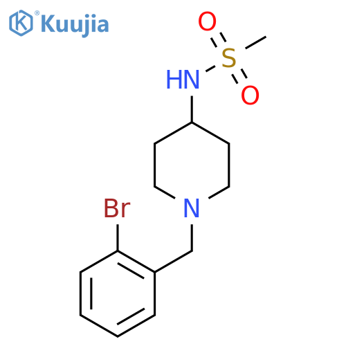 N-{1-[(2-bromophenyl)methyl]piperidin-4-yl}methanesulfonamide structure