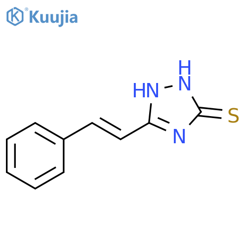 3-(2-phenylethenyl)-4,5-dihydro-1H-1,2,4-triazole-5-thione structure