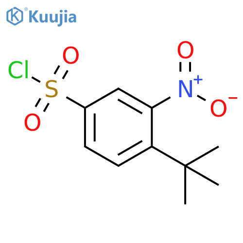 4-tert-butyl-3-nitrobenzene-1-sulfonyl chloride structure