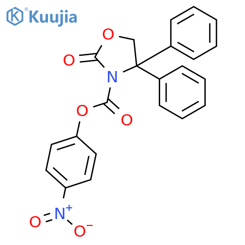3-Oxazolidinecarboxylic acid, 2-oxo-4,4-diphenyl-, 4-nitrophenyl ester structure