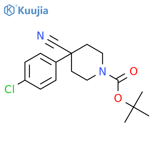 Tert-butyl 4-(4-chlorophenyl)-4-cyanopiperidine-1-carboxylate structure