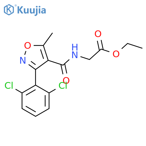 Ethyl 2-({3-(2,6-dichlorophenyl)-5-methyl-4-isoxazolylcarbonyl}amino)acetate structure