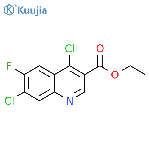 ETHYL 4,7-DICHLORO-6-FLUOROQUINOLINE-3-CARBOXYLATE structure