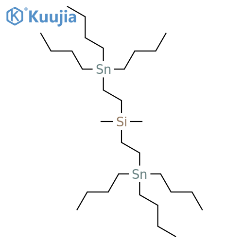 Silane, dimethylbis[2-(tributylstannyl)ethyl]- structure