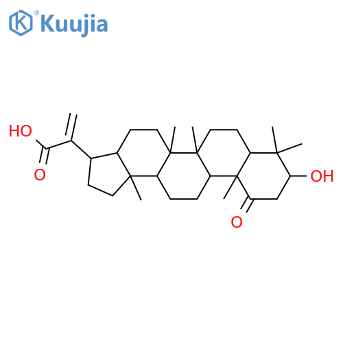 3-Hydroxy-1-oxo-22(30)-hopen-29-oic acid; (3α,21βH)-form structure