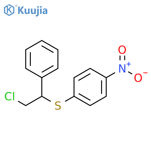 Benzene, 1-[(2-chloro-1-phenylethyl)thio]-4-nitro- structure