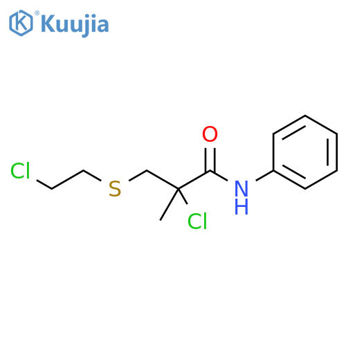 Propanamide, 2-chloro-3-[(2-chloroethyl)thio]-2-methyl-N-phenyl- structure