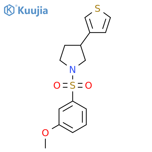 1-(3-methoxybenzenesulfonyl)-3-(thiophen-3-yl)pyrrolidine structure