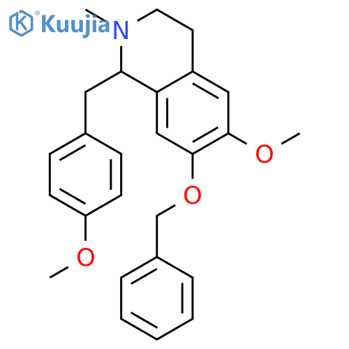 Isoquinoline, 1,2,3,4-tetrahydro-6-methoxy-1-[(4-methoxyphenyl)methyl]-2-methyl-7-(phenylmethoxy)-, (1R)- structure