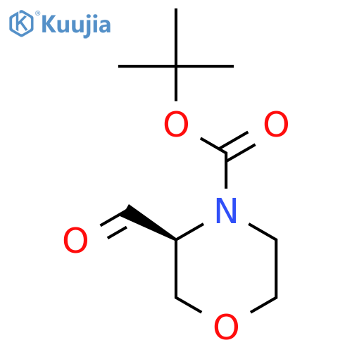 tert-butyl (3S)-3-formylmorpholine-4-carboxylate structure