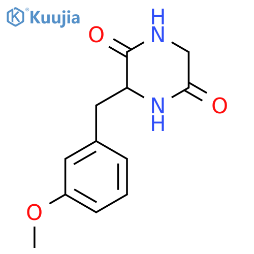 3-[(3-methoxyphenyl)methyl]-2,5-Piperazinedione structure