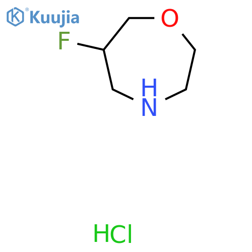 6-fluoro-1,4-oxazepane hydrochloride structure