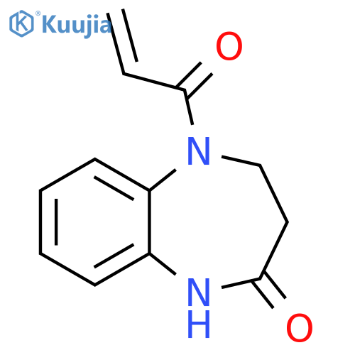 1,3,4,5-Tetrahydro-5-(1-oxo-2-propen-1-yl)-2H-1,5-benzodiazepin-2-one structure