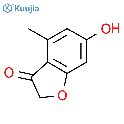 6-hydroxy-4-methyl-2,3-dihydro-1-benzofuran-3-one structure