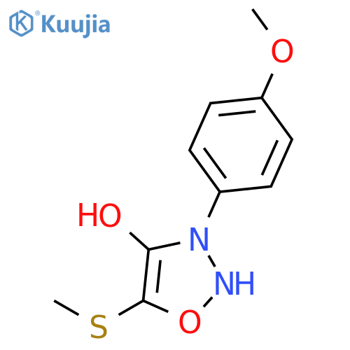 1,2,3-Oxadiazol-4-ol, 2,3-dihydro-3-(4-methoxyphenyl)-5-(methylthio)- structure
