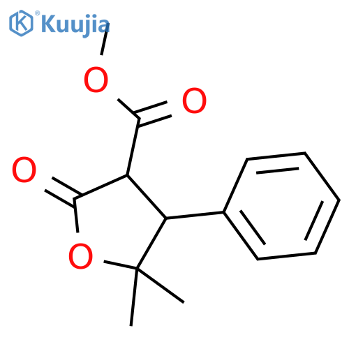 3-Furancarboxylic acid,tetrahydro-5,5-dimethyl-2-oxo-4-phenyl-, methyl ester structure