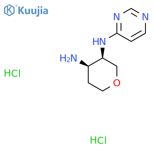 rac-(3R,4R)-N3-(pyrimidin-4-yl)oxane-3,4-diamine dihydrochloride, cis structure