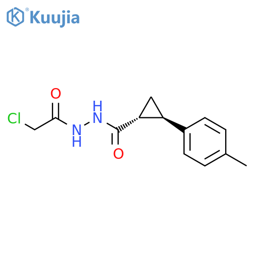 N'-(2-chloroacetyl)-2-(4-methylphenyl)cyclopropane-1-carbohydrazide structure